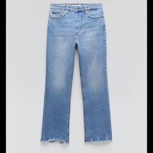 Zara size 12 the dreed flare jeans.